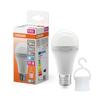 Lampada da campeggio/emergenza OSRAM LED Classic A 60 con batteria ricaricabile integrata (ex 60W) 8W bianco freddo E27