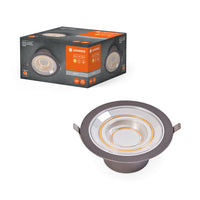 LEDVANCE DECOR FIL DL ECHO Downlight, Ø 166mm, argento, 7W, 650lm