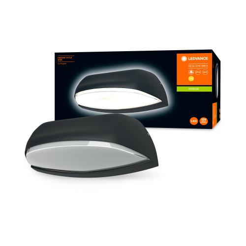 LEDVANCE Lampade LED a parete e a soffitto, Lampada da esterno, ENDURA® STYLE WIDE / 12 W, 220…240 V, bianco caldo, 3000 K, Materiale: Alluminio, IP44