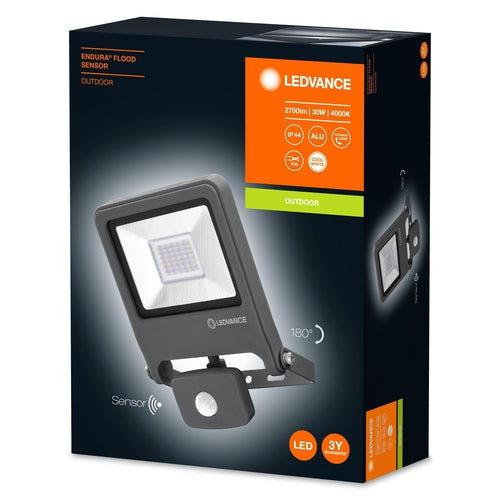 Faretto LED doppio per esterni con sensore PIR 30W - 4000K - IP54 Faretto LED doppio per esterni con sensore PIR 30W - 4000K - IP54