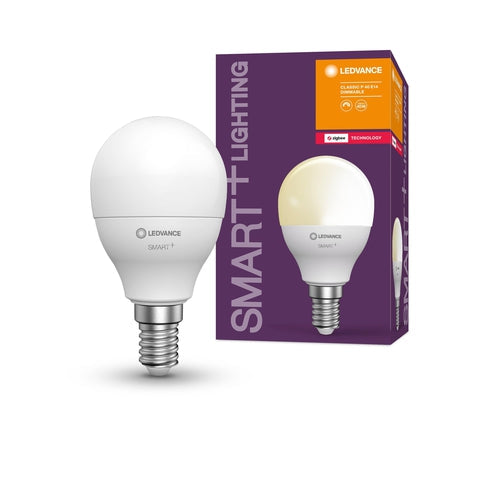 LEDVANCE SMART+ Zigbee Classic P 40 Luce calda dimmerabile E14