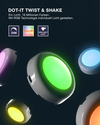 OSRAM Bluetooth SMART DOT-IT TWIST & SHAKE, ricaricabile, funzione rumore bianco, RGBW, 4000K