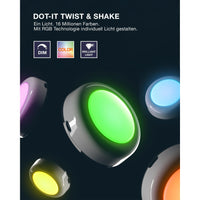 OSRAM Bluetooth SMART DOT-IT TWIST & SHAKE, dot ricaricabile, funzione rumore bianco, RGBW, 4000K