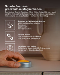 OSRAM Bluetooth SMART DOT-IT TWIST & SHAKE, ricaricabile, funzione rumore bianco, RGBW, 4000K