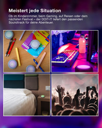 OSRAM Bluetooth SMART DOT-IT TWIST & SHAKE, ricaricabile, funzione rumore bianco, RGBW, 4000K