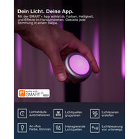 OSRAM Bluetooth SMART DOT-IT TWIST & SHAKE, dot ricaricabile, funzione rumore bianco, RGBW, 4000K
